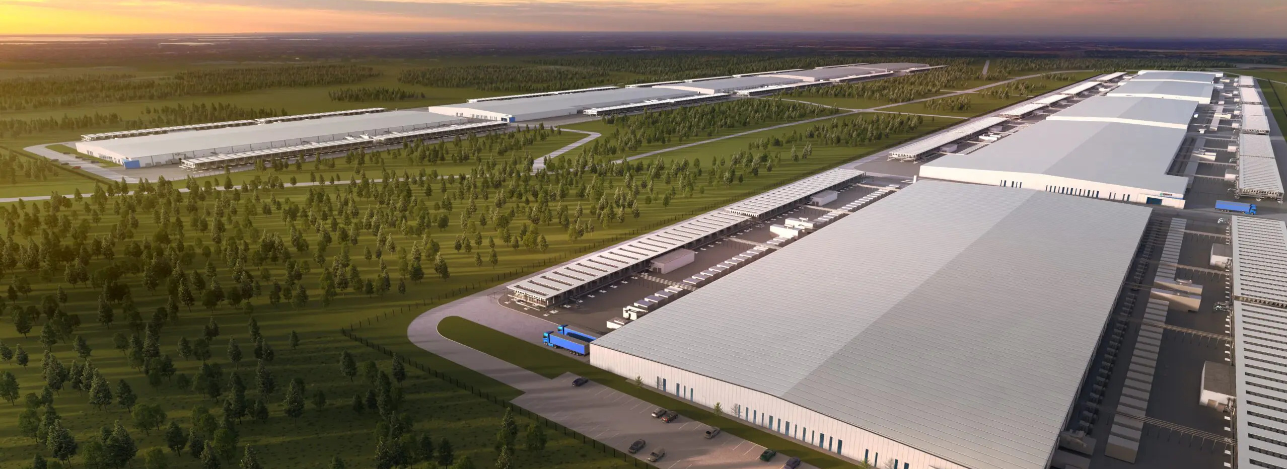 Data center aerial photo